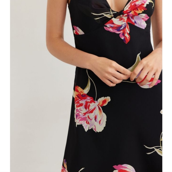 Front Twist Mini Slip Dress - Picture 6 of 6